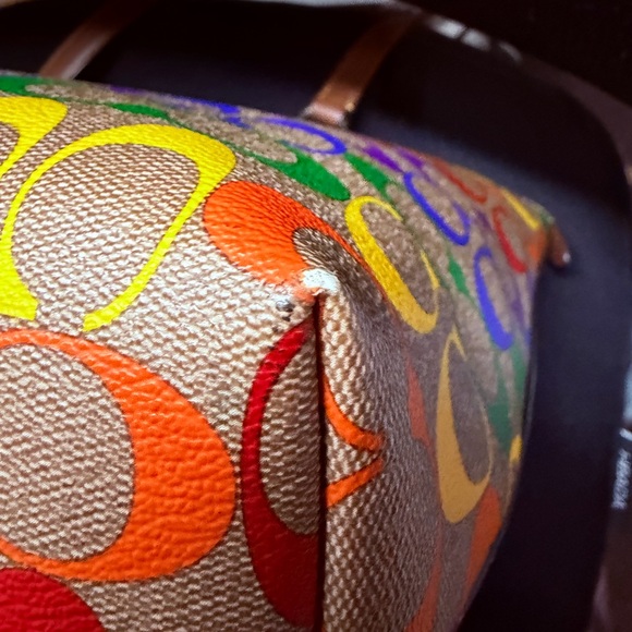 Coach Rainbow Signature Tote Bag - Picture 8 of 11